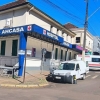 Acesso à emergência do hospital durante desfile farroupilha